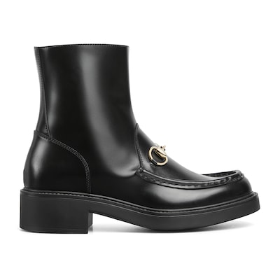 Women s Horsebit boot in black leather GUCCI AE