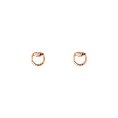 【GUCCI】〔ホースビット〕18K ダイヤモンド スタッズ ピアス ホースビット〕18K ダイヤモンド スタッズ ピアス18K ピンク