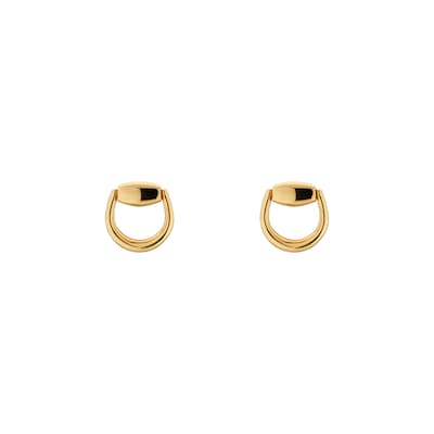 【超歓迎】 18k Horsebit stud earrings in 18k yellow gold | GUCCI® US 小物