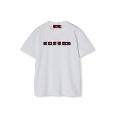 【GUCCI】プリント コットンジャージー 半袖Tシャツ ホワイト コットンジャージー プリント Tシャツホワイト | GUCCI公式