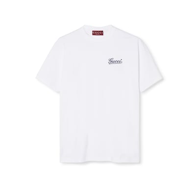 国内外の人気集結！ エンブロイダリー コットンジャージー Tシャツ オフホワイト Tシャツ(半袖+袖なし)