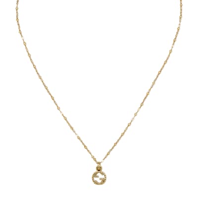グッチ インターロッキング〕オンrナイン限定 ネックレス 18K