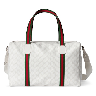 GG large duffle bag in white GG Tender GUCCI AE