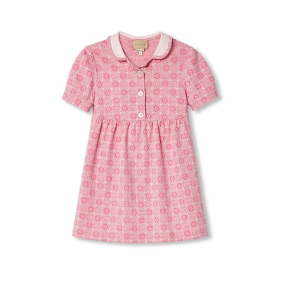 最旬ダウン dress cotton G Double Children's in US GUCCI® | white and pink 服、靴