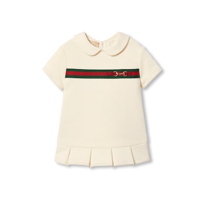 新作【GUCCI】コットン マクラメ ミニドレス、ホワイト Cotton macramé mini dress in white | GUCCI® SG