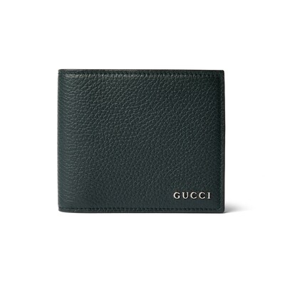 GUCCI ロゴ 二つ折りウォレットダークグリーン レザー | GUCCI公式