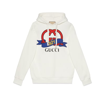 Interlocking G 1921 print sweatshirt in white GUCCI AE