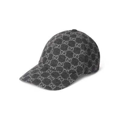 GG flannel baseball hat in dark grey and grey GUCCI MX