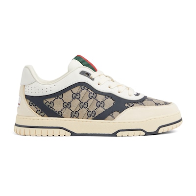 スニーカー GUCCI RE-WEB SNEAKERS Men's Gucci Re-Web sneaker in white leather | GUCCI® CA