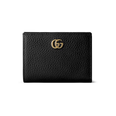 ダブルG ウォレットブラック レザー | GUCCI公式