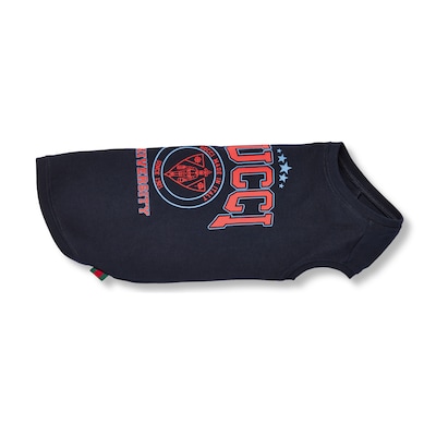 GUCCI Tシャツ Perseo ポルカ ドットプリント ★国内発送★ プリント コットン ペット Tシャツダークブルー | GUCCI公式
