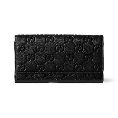 長財布 GUCCI GG MARMONT LEATHER CONTINENTAL WALLET GG Marmont continental wallet in black leather | GUCCI® CA