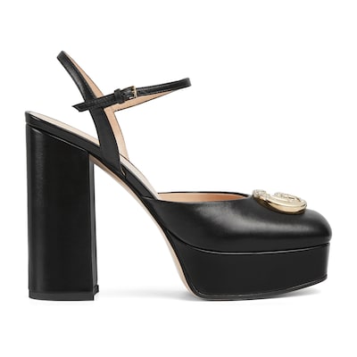 Gucci leather platform pump best sale
