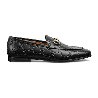 Gucci jordaan leather loafer sale sales