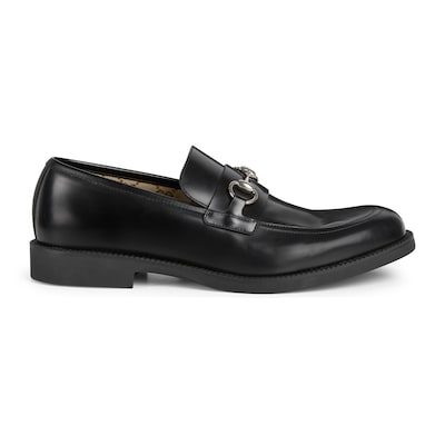 GUCCI Men s Loafer With Horsebit Black Leather