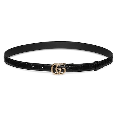 Gucci skinny black belt online