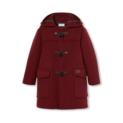 GUCCI グッチ　キッズ　チルドレン　コート チルドレンズ〕ウール コートレッド＆ブラック | GUCCI公式