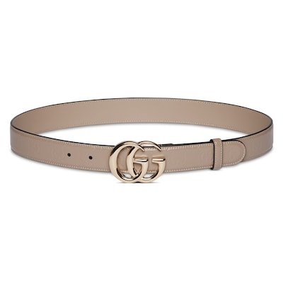 GG Marmont thin belt in taupe leather | GUCCI® US GG Marmont thin belt in taupe leather | GUCCI® US