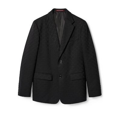 グッチ　GUCCI ブラックジャケット　42 GG nylon canvas jacket in black | GUCCI® US