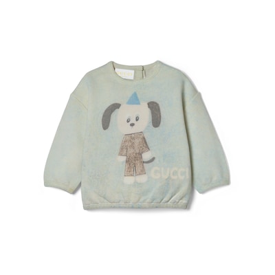 チルドレンズ〕プリント コットン Tシャツライトブルー | GUCCI公式