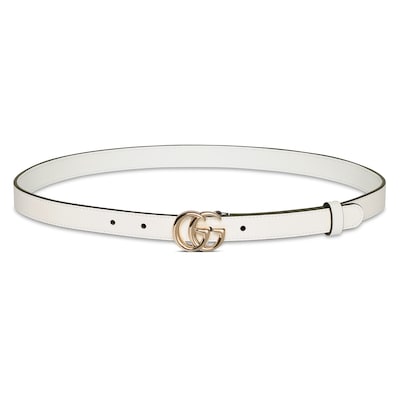 グッチ　ダブルGスリムベルト ダブルG スリムベルトホワイト レザー | GUCCI公式