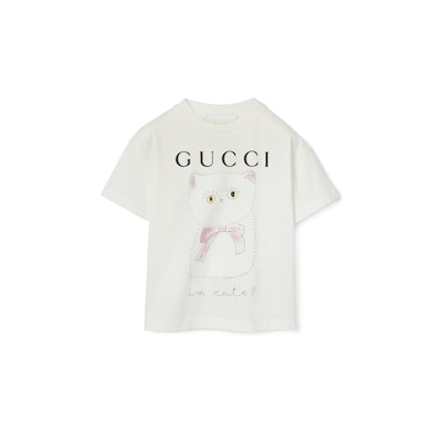 GUCCI ベビー Tシャツ 80 ベビー〕プリント コットン Tシャツホワイト | GUCCI公式
