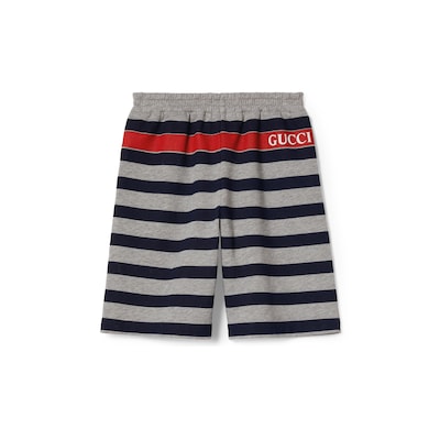Children's printed cotton shorts in light grey | GUCCI® US