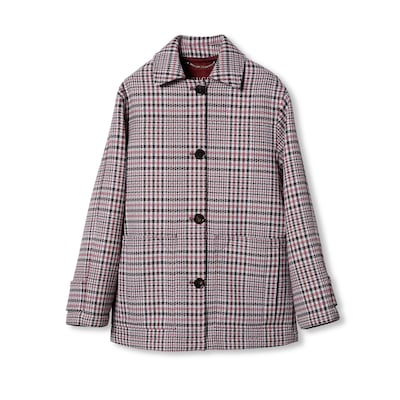 Check wool crêpe jacket in multicolor | GUCCI® US Check wool crêpe jacket in multicolor | GUCCI® US