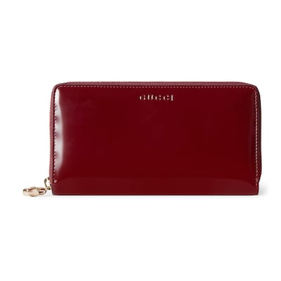 グッチ バンブーディテールのジップアラウンドウォレット SS25 バンブー付き ジップアラウンドウォレットグッチ ロッソ