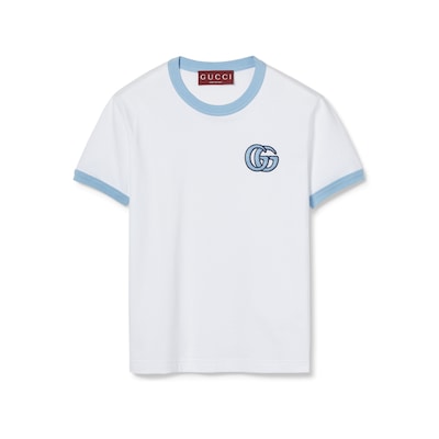 【GUCCI】ロゴコットンジャージーTシャツ コットンジャージー プリント Tシャツブラック | GUCCI公式