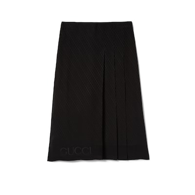 gucci グッチ ジャージージャカード スカート GUCCI シルクジャカード スカートブラック | GUCCI公式