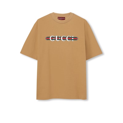 GUCCI プリント コットンジャージー Tシャツブラック | GUCCI公式