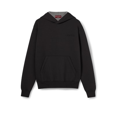 GUCCIジャージ エンブロイダリー付き ジャージー スウェットシャツブラック
