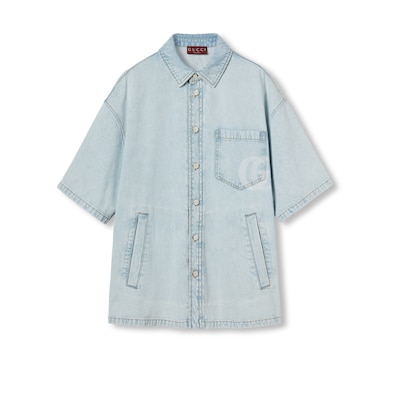 半額以下!!GUCCI★1点のみ★デニムシャツ 783811 レーザー デニム シャツライトブルー | GUCCI公式