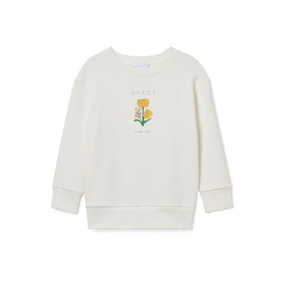 GUCCI☆KIDS コットン スウェットシャツ チルドレンズ〕プリント コットン スウェットシャツホワイト