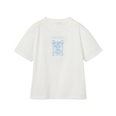 チルドレンズ〕プリント コットン Tシャツホワイト | GUCCI公式