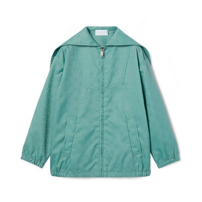gucci kids(チルドレンズ)　グッチ　ダウンジャケット　8y　130 チルドレンズ〕GGキャンバス ダウンジャケットキャメル＆ダーク