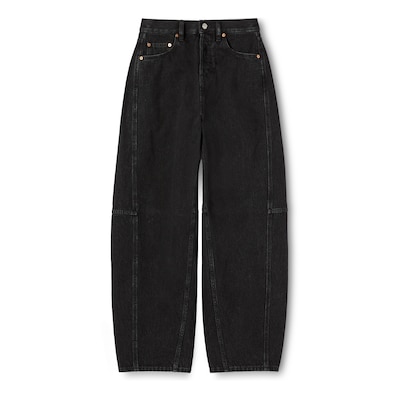 タイトフィット バルーン デニム パンツブラック | GUCCI公式