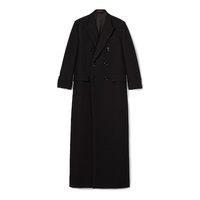 【SALE】GGシルクウールクレープ ダブルブレスト コート 新作【GUCCI】GGシルクウールクレープ ダブルブレスト コート