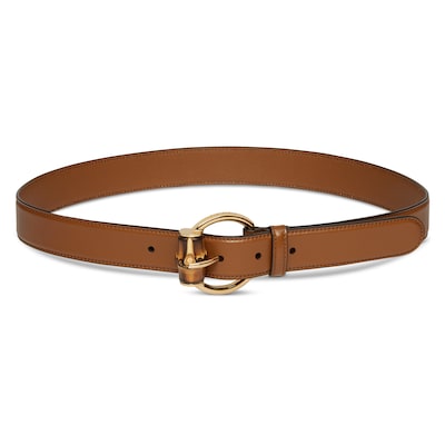 GUCCI バンブーリングバックル ベルト バンブー ディテール バックル ベルトブラウン レザー | GUCCI公式