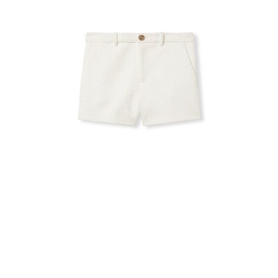 【関税込み】☆GUCCI☆ コットン混ブークレ ショートパンツ コットンブークレ ショートパンツオフホワイト | GUCCI公式