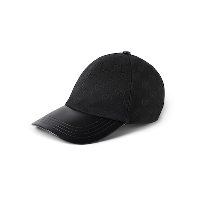 GG Monogram canvas baseball hat in black | GUCCI® US GG Monogram canvas baseball hat in black | GUCCI® US