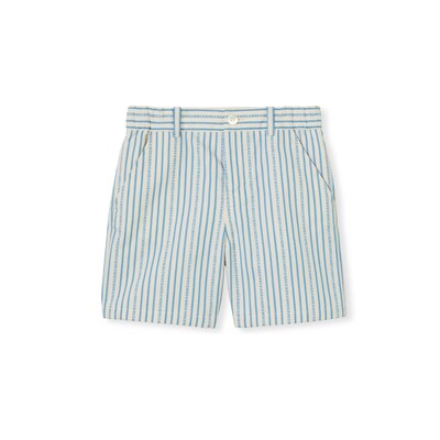 GUCCI チルドレン スボン チルドレンズ〕コットン ショートパンツアイボリー＆ライト