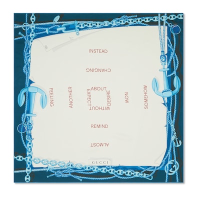 GUCCI 国内買付 90 x 90 プロジェクト プリント シルクスカーフ 90 x 90 プロジェクト プリント シルクスカーフマルチカラー