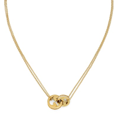 【関税＆送料込み】Gucci Necklace Stirrup Gucci Blondie double chain necklace in light gold-toned