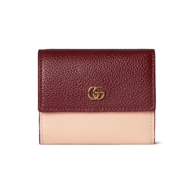 【GUCCI】ダブルG バイカラー ミニ ウォレット ダブルG バイカラー ミニ ウォレットグッチ ロッソ アンコーラ