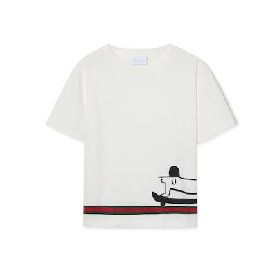 チルドレンズ〕プリント コットン Tシャツホワイト | GUCCI公式