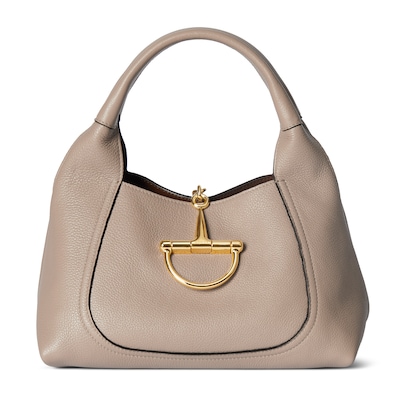 Gucci Softbit medium top handle bag in taupe leather | GUCCI® US