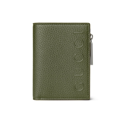 日本限定 GUCCI ロゴ コインウォレットダークグリーン レザー