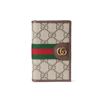 国内直営**GUCCI**オフィディア カードケース オフィディア〕カードケースベージュ&ダークブラウン